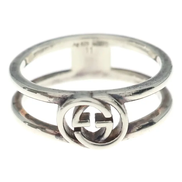 Gucci Interlocking G Ring Silver in Silver from The Reluxe