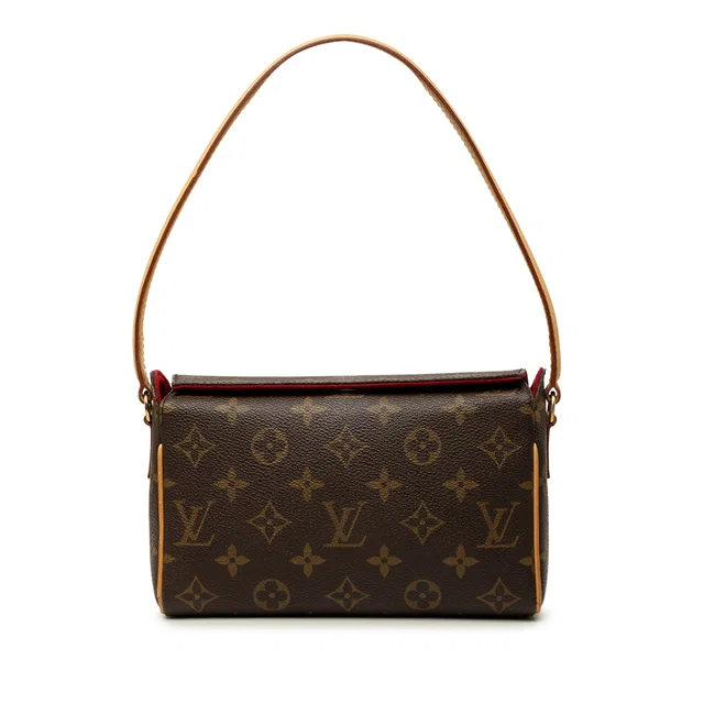 Brown Louis Vuitton Monogram Recital Shoulder Bag in Brown Coated canvas from Designer Revival