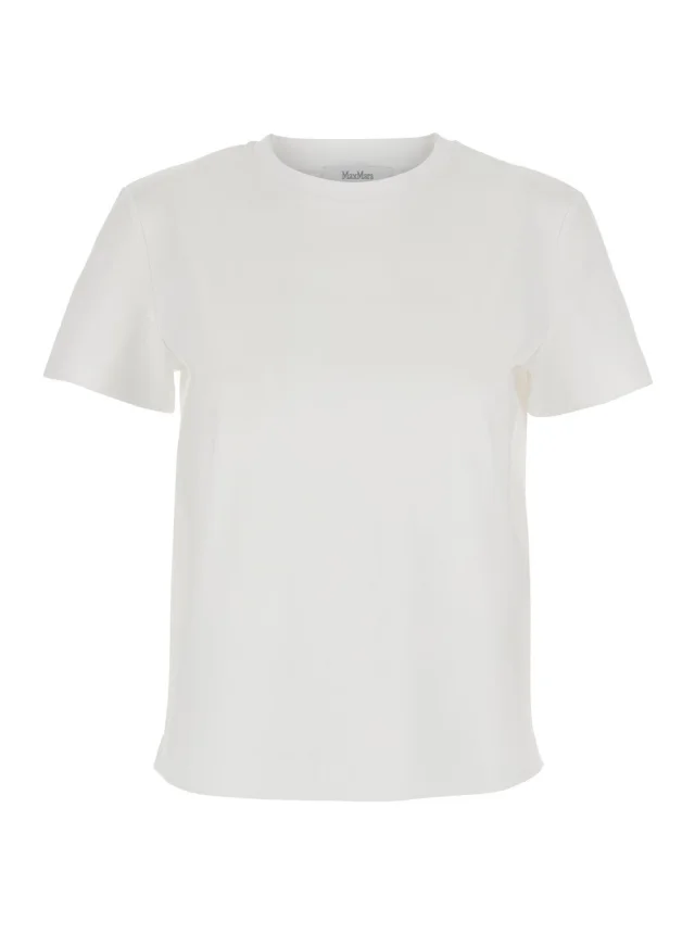 Maxmara pure 'Donata' White T-Shirt with Embroidered Logo on the Back in Cotton for Women in White 100% Cotton from Gaudenzi Boutique, photo 1 of 1