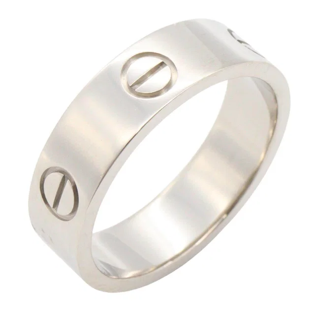 Cartier Love Au750 White Gold Ring Size 17 in White from LuxUness