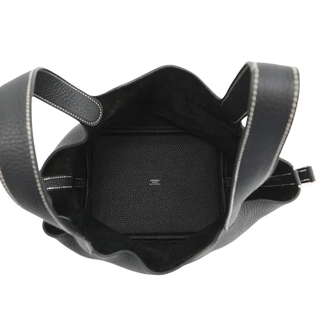 Hermès Picotin Lock Black Taurillon Clemence Size MM in Black Clemence leather from GALLERY RARE, photo 2 of 2