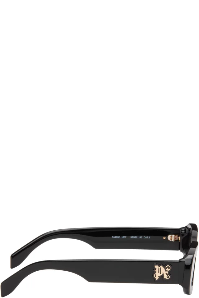 Palm Angels Black Yolo Sunglasses, photo 2 of 2 from SSENSE