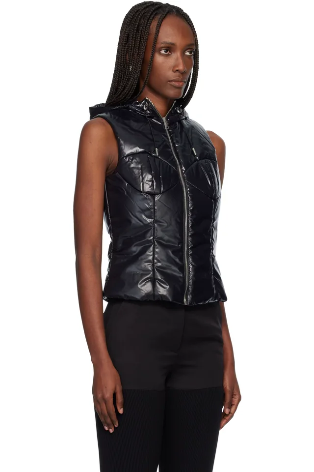 Coperni Black Hooded Puffer Vest, photo 2 of 4 from SSENSE