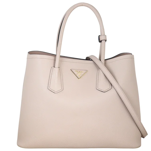 Prada Saffiano Cuir Double Bag Large in Saffiano leather from Luxe.It.Fwd