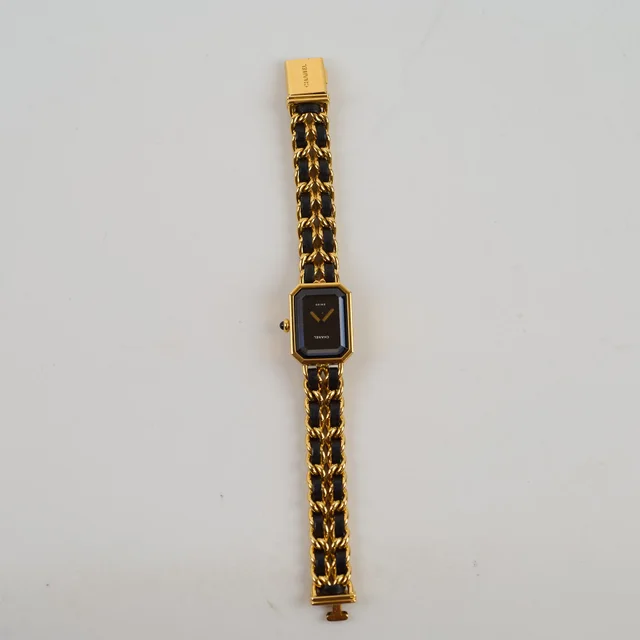 Chanel Premiere L Black/Gold Watch in Black from The Purse Affair