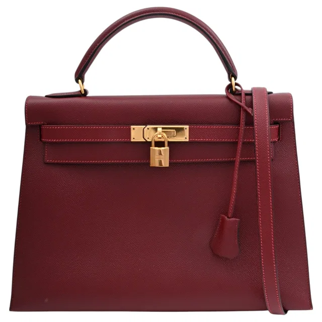 Hermès 1999 Kelly 32 Rouge H in Burgundy from VINTAGE QOO TOKYO