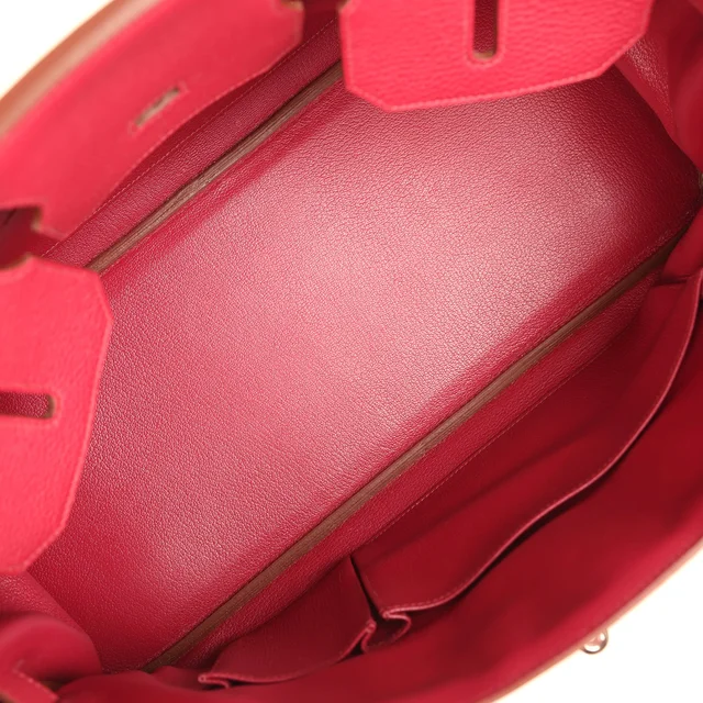 Hermès Vintage Shoulder Birkin 42 JPG Rubis Togo Palladium Hardware in Togo leather from Madison Avenue Couture, photo 8 of 9
