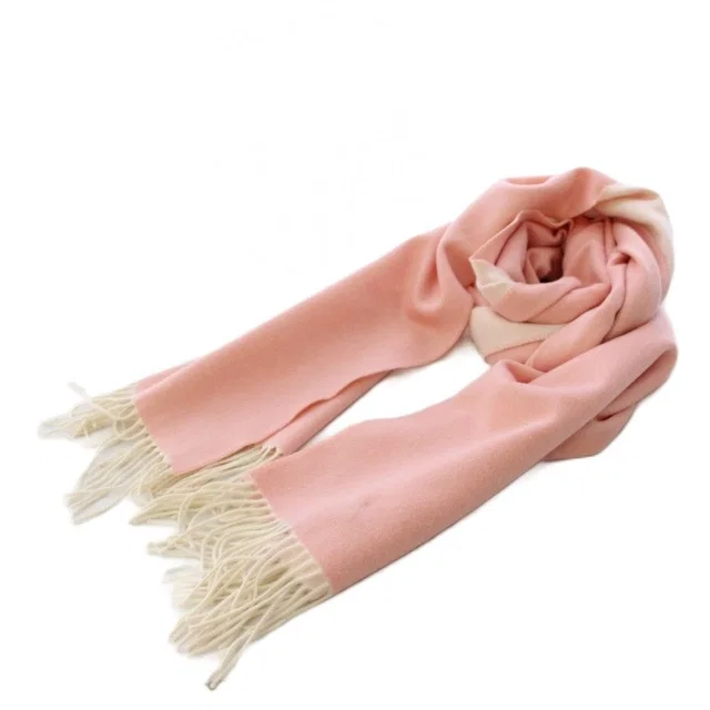 Loro Piana Scarf Shawl Baby Cashmere Pink Fringe in Pink Cashmere from The Reluxe