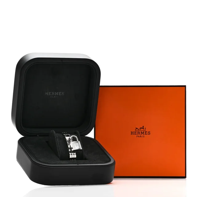 Hermès Stainless Steel Diamond 16mm Kelly Quartz Watch from FASHIONPHILE, photo 5 of 5