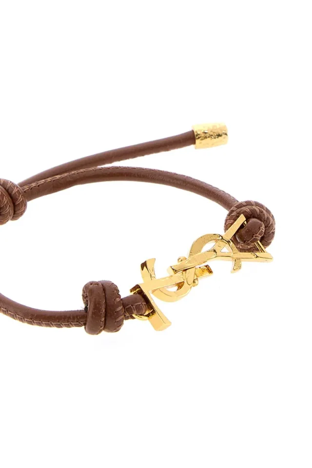Saint Laurent Cassandre Bracelet — Brown Bracelets in Brown Nappa leather from HEWI, photo 2 of 2