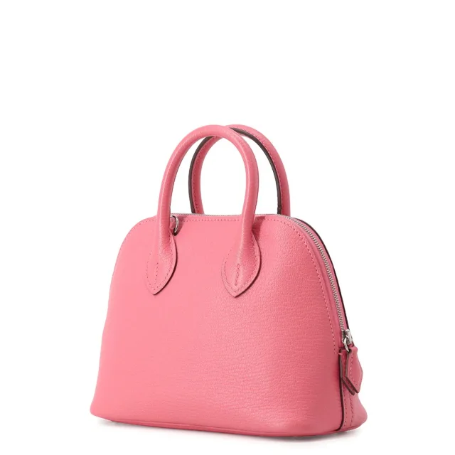 Hermès Bolide 1923 Rose Azalee Chevre Myzore Goatskin Size Mini in Pink Goatskin from GALLERY RARE, photo 2 of 18