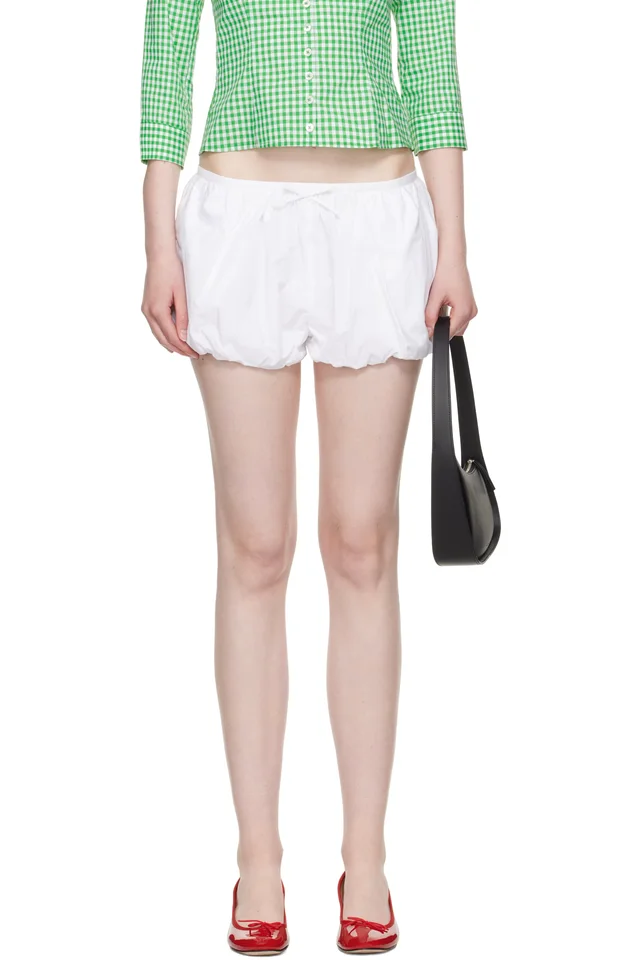 Sandy Liang White Kayo Shorts, image 1 of 1 from SSENSE