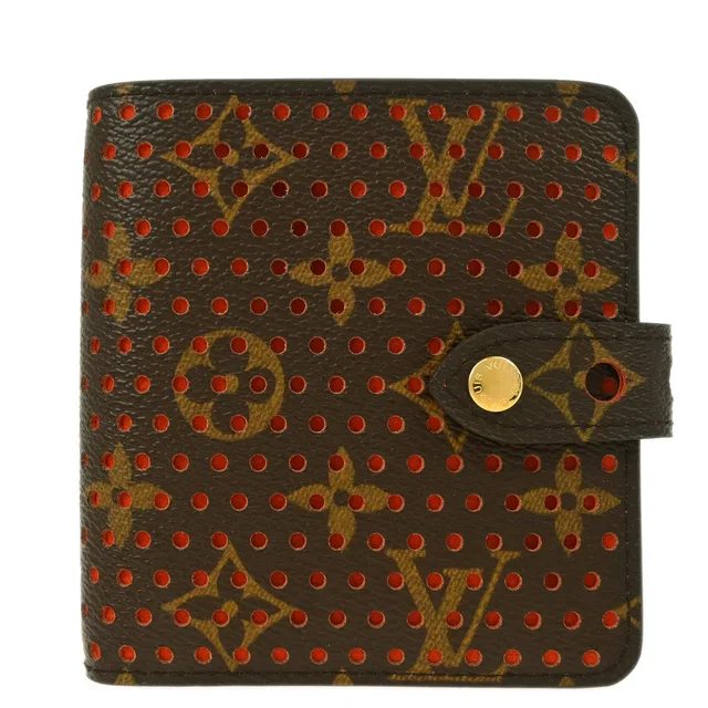 Louis Vuitton 2006 Monogram Perfo Compact Zip Wallet M95189 in Canvas from AMORE Vintage Tokyo
