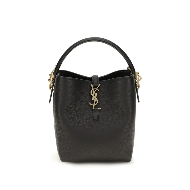 Saint Laurent Black Calf Leather Bos Taurus Backet Bag from HEWI