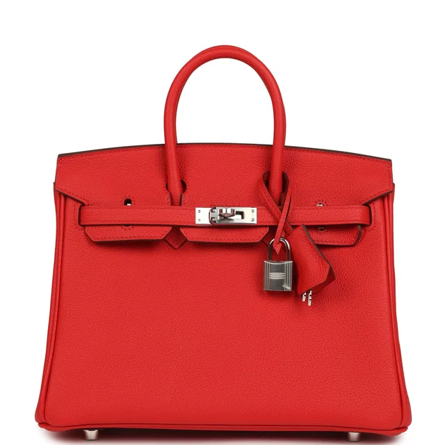 Hermès Birkin 25 Rouge de Coeur Togo Palladium Hardware in Red Togo leather from Madison Avenue Couture