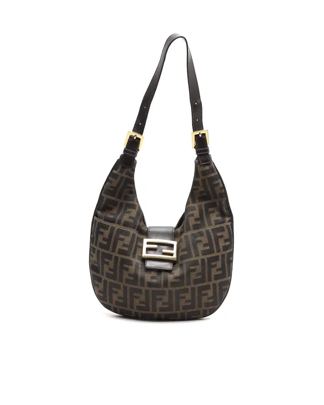 Fendi Zucca Half Moon Bag in Canvas from A Retro Tale