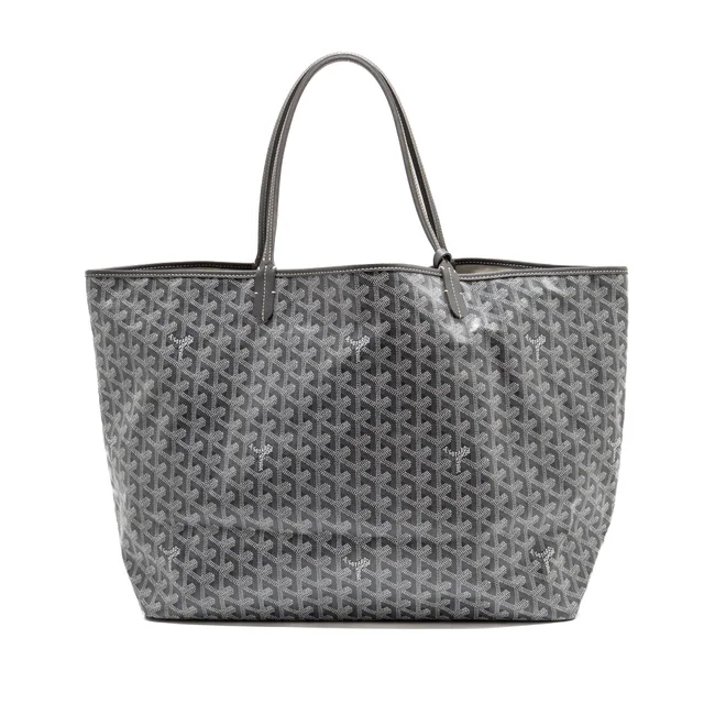 Goyard Saint Louis GM tote bag goyardine canvas / leather grey in Grey Canvas from EMIER
