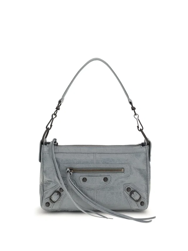 Balenciaga Le City Shoulder Bag — Gray Lamb Ovis Aries in Grey Lambskin from HEWI