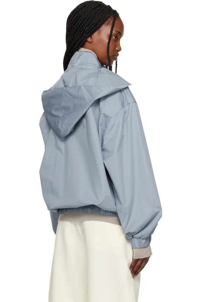 Rier Gray Cotton Suit Avio Suit Windbreaker, photo 3 of 4 from SSENSE