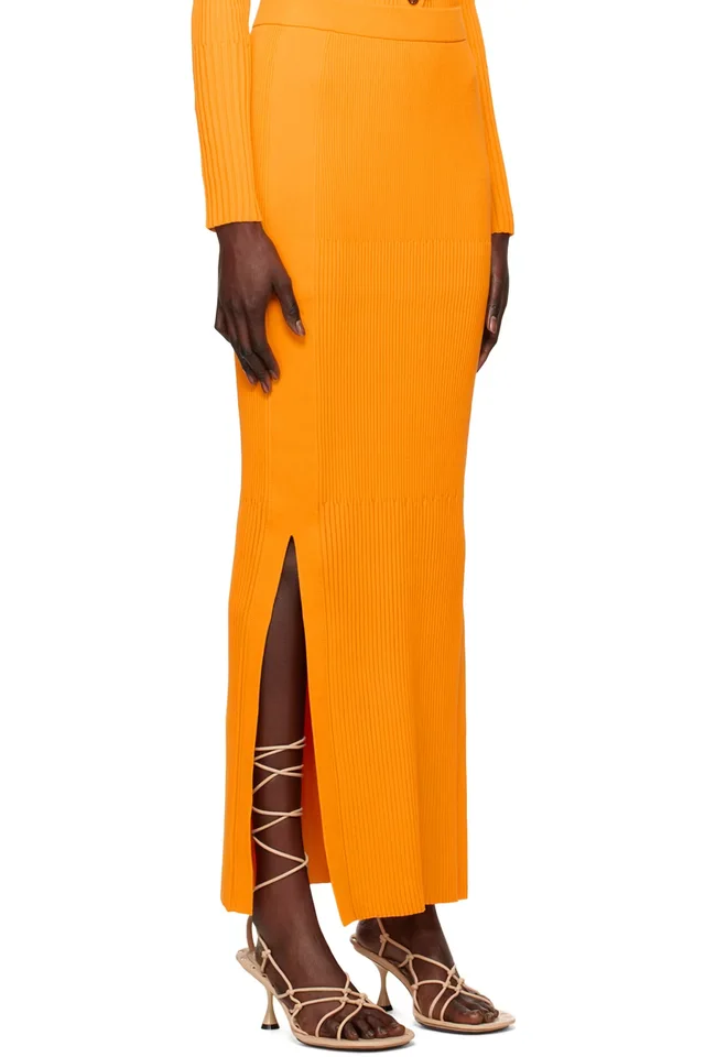 Dion Lee Yellow Gradient Maxi Skirt, photo 2 of 4 from SSENSE