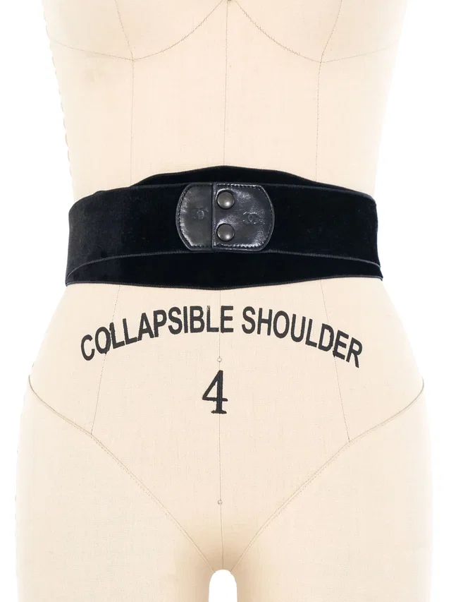 Chanel Velvet Wrap Around Waist Belt in Velvet from Arcade Vintage
