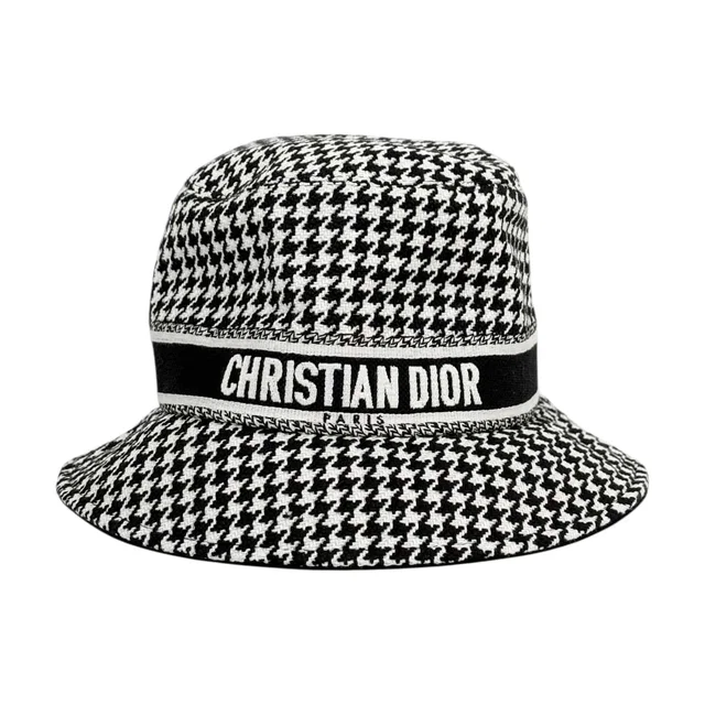 Dior Black and White Cotton Bucket Hat - Size 57 in Black from Luxury Promise