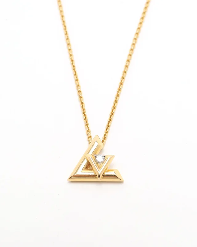 Louis Vuitton Volt One Small Pendant, 18kt Yellow Gold And Diamond in Yellow from A Retro Tale, photo 4 of 5