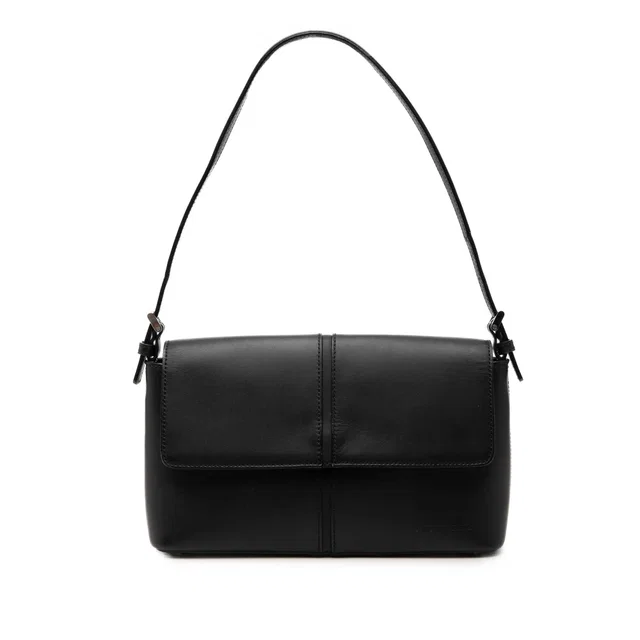 Black Burberry Leather Shoulder Bag in Black Leather from Designer Revival