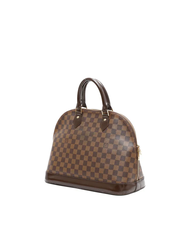 Louis Vuitton Damier Ebene Alma MM Bag in Brown Canvas from A Retro Tale, photo 3 of 10
