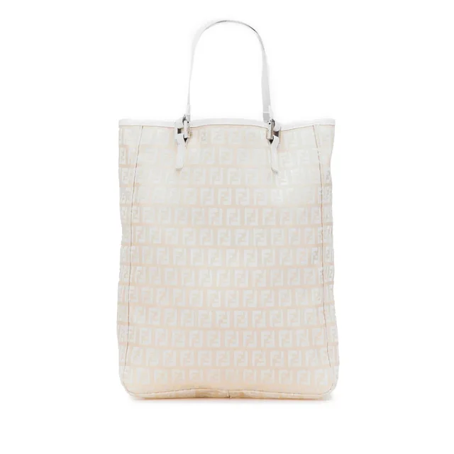 Brown Fendi Zucchino Canvas Tote in Brown Canvas from Designer Revival