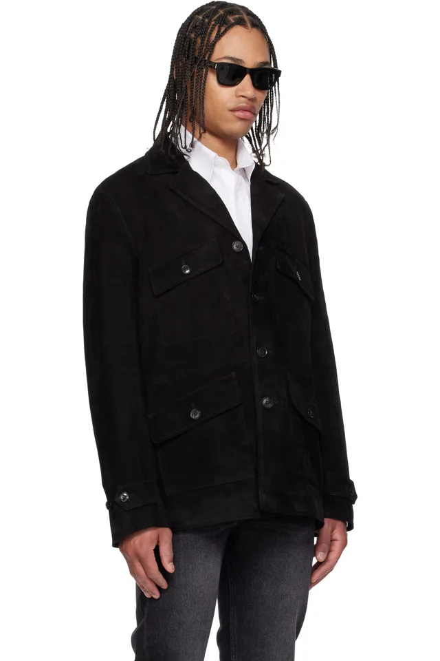 Paul Smith Black Field Suede Jacket, photo 2 of 3 from SSENSE