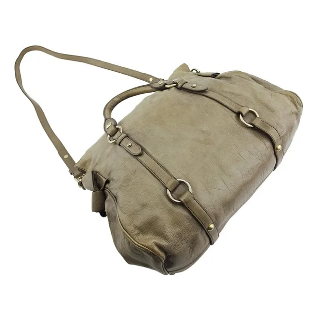 Miumiu Shoulder Bag Gray Beige Gold Women Authentic Secondhand in neutral|gray|brown from Poshmark