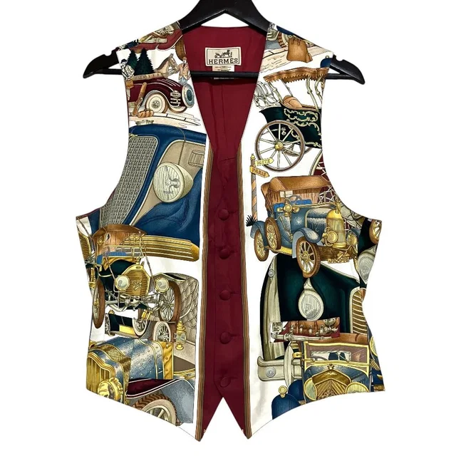 Hermès St Christopher and the Infant Jesus Silk Scarf Vest Gilet Multicolor 50 in Multicolor Silk from The Reluxe