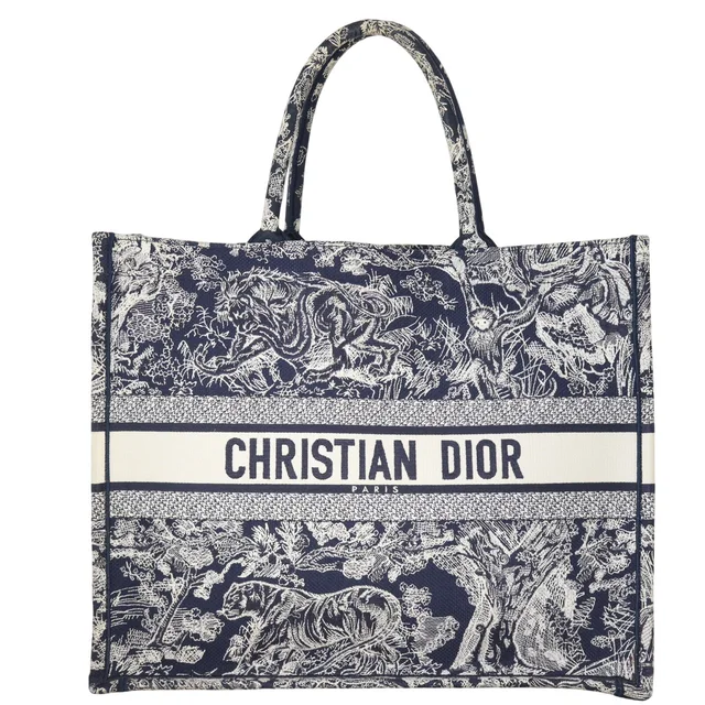 Dior Book Tote Large Toile de Jouy Reverse in Canvas from Luxe.It.Fwd