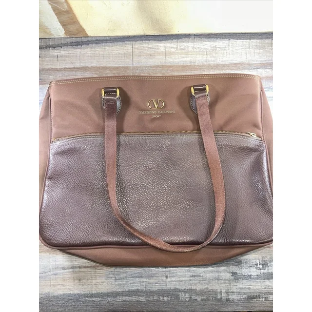 Valentino Garavani Sport Tote Bag W/ Certificate Of Authenticity & Key Chain in brown|red Canvas from Poshmark