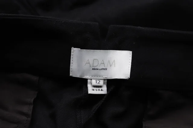 Adam Lippes Tailored Pants in Black Cotton in Black, photo 2 of 4 from ShopSimon