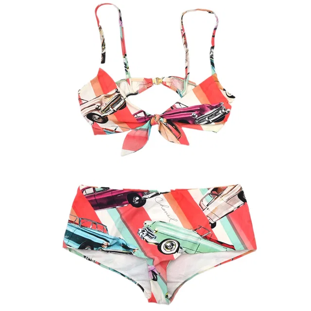 Chanel 2017 Cuba Swimwear Swimsuit Pink #36 in Pink Nylon from AMORE Vintage Tokyo