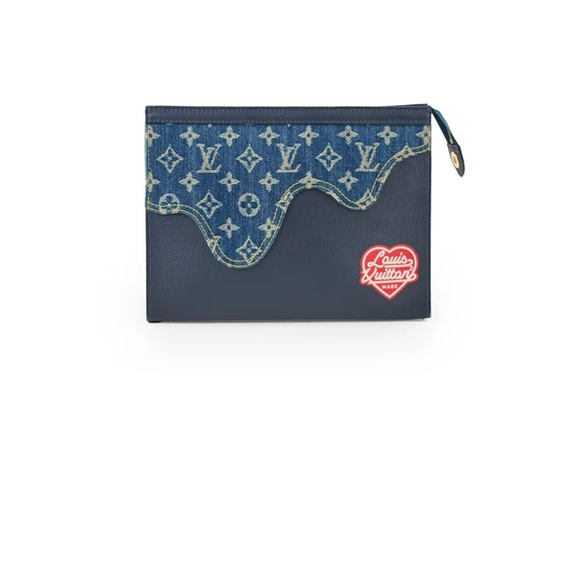 Louis Vuitton Nigo Monogram Pochette Voyage MM Denim in Denim from The Purse Affair