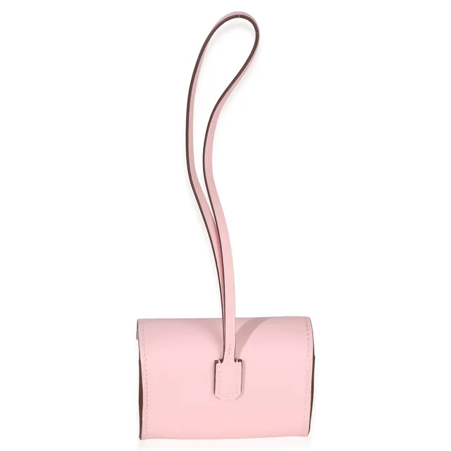 Hermès Rose Sakura Swift Kelly Festival Charm Pink Leather Bag Charms in Pink Swift leather from HEWI, photo 2 of 2