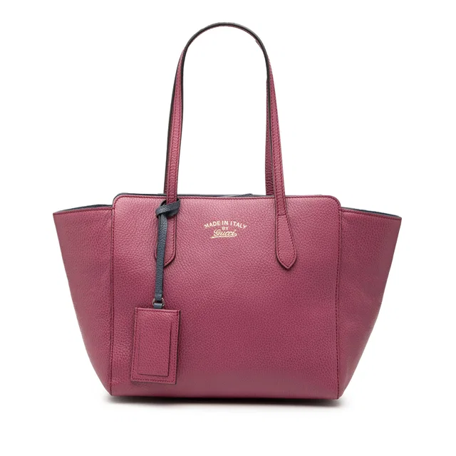 Purple Gucci Medium Dollar Calfskin Swing Tote in Purple Calfskin from Designer Revival