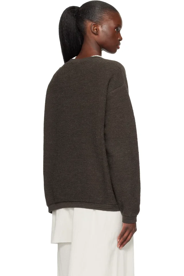 Lauren Manoogian Gray Fine Terry Crewneck Sweater, photo 3 of 4 from SSENSE