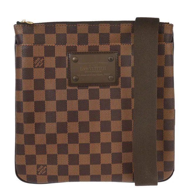 Louis Vuitton 2011 Damier Pochette Plat Brooklyn Shoulder Bag N41100 in Canvas from AMORE Vintage Tokyo