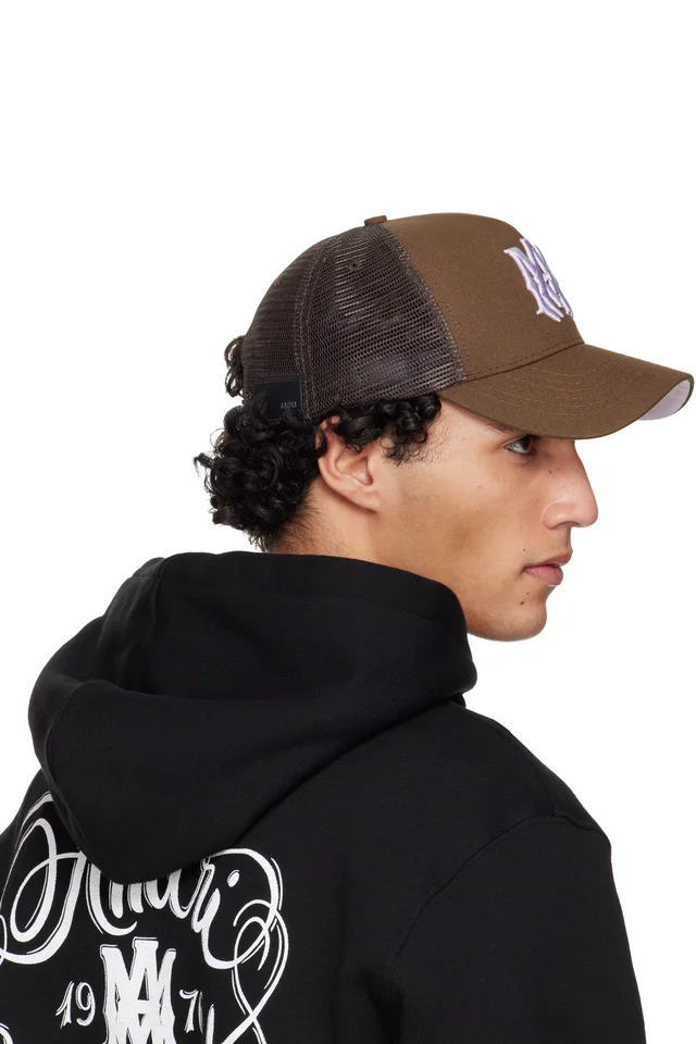 AMIRI Brown MA Trucker Cap, photo 3 of 3 from SSENSE