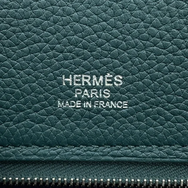 Hermès Fool Toe R.M.S 12H Blue Marine/Vert Moyen/Blue Orange Toile Military Togo Leather in Navy Togo leather from GALLERY RARE, photo 16 of 17