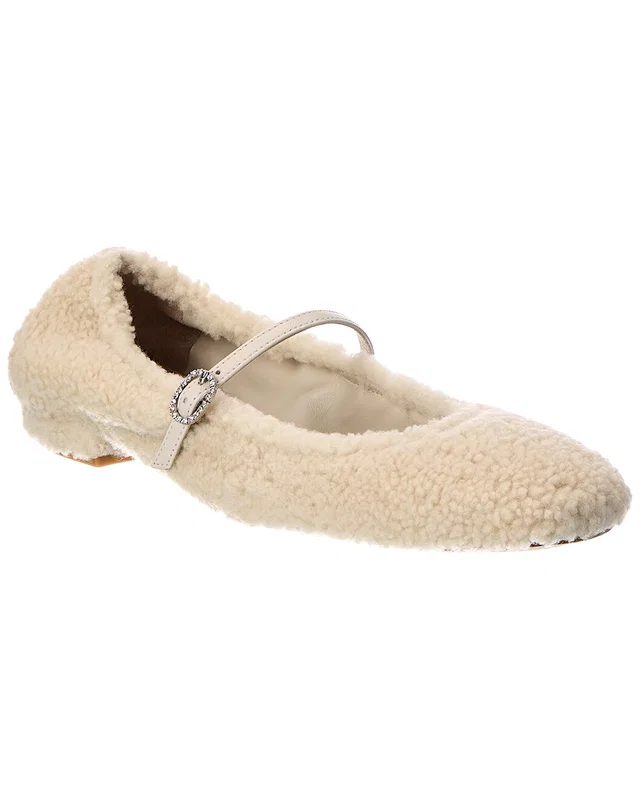 Stuart Weitzman Lennox Shearling Flat, image 1 of 1 from Rue La La