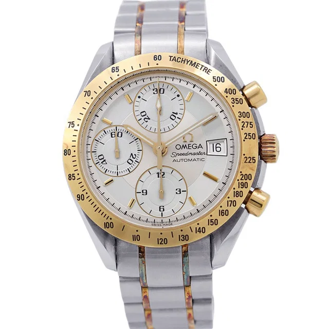 Omega Speedmaster Date W39mm Stainless Steel K18YG Silver Dial3313.33 in Silver from GALLERY RARE