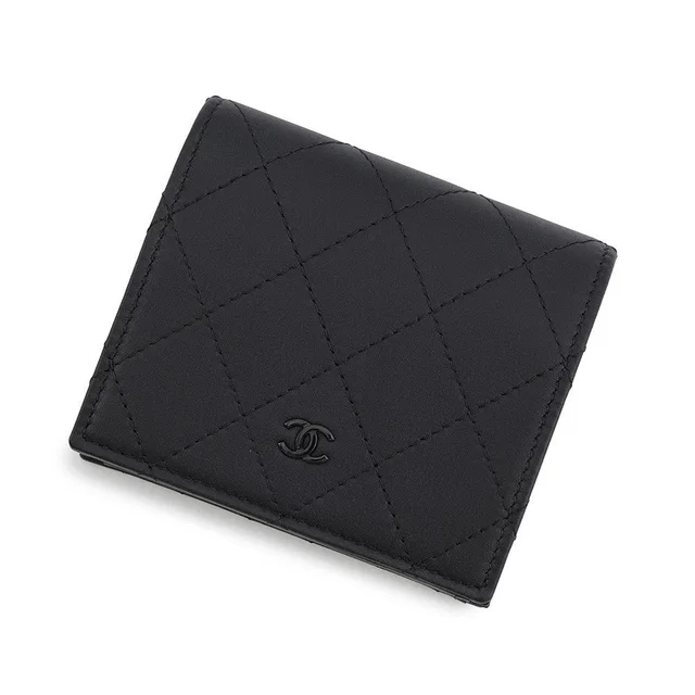 Chanel Matelasse CC Logo Small Wallet BlackAP3817 Leather in Leather from GALLERY RARE