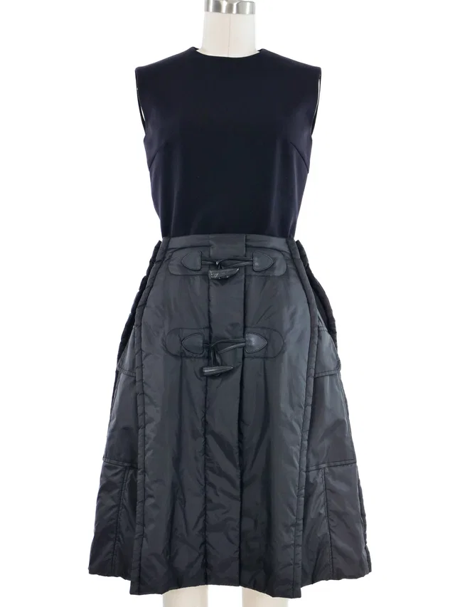 Maison Margiela Quilted Skirt Dress in Nylon from Arcade Vintage