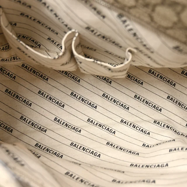 Balenciaga X GUCCI GG Supreme Monogram Neo Classic Silver Hardware City Beige Ebony in Beige Coated canvas from FASHIONPHILE, photo 6 of 14