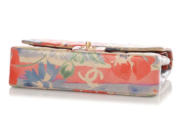Chanel Medium/Large Watercolor Quilted Lambskin Classic Double Flap in Lambskin from Ann's Fabulous Finds, photo 6 of 9